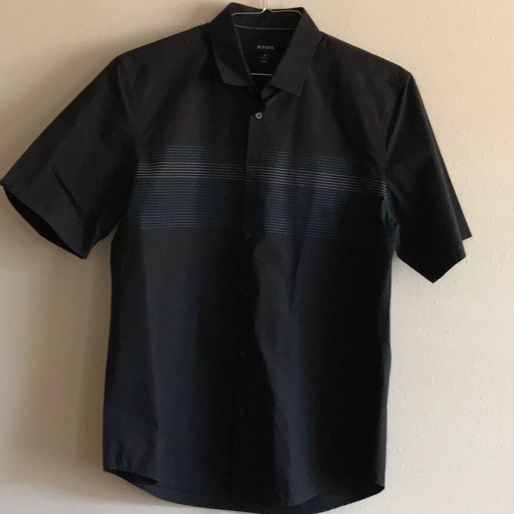 Alfani Black Short Sleeve Shirt